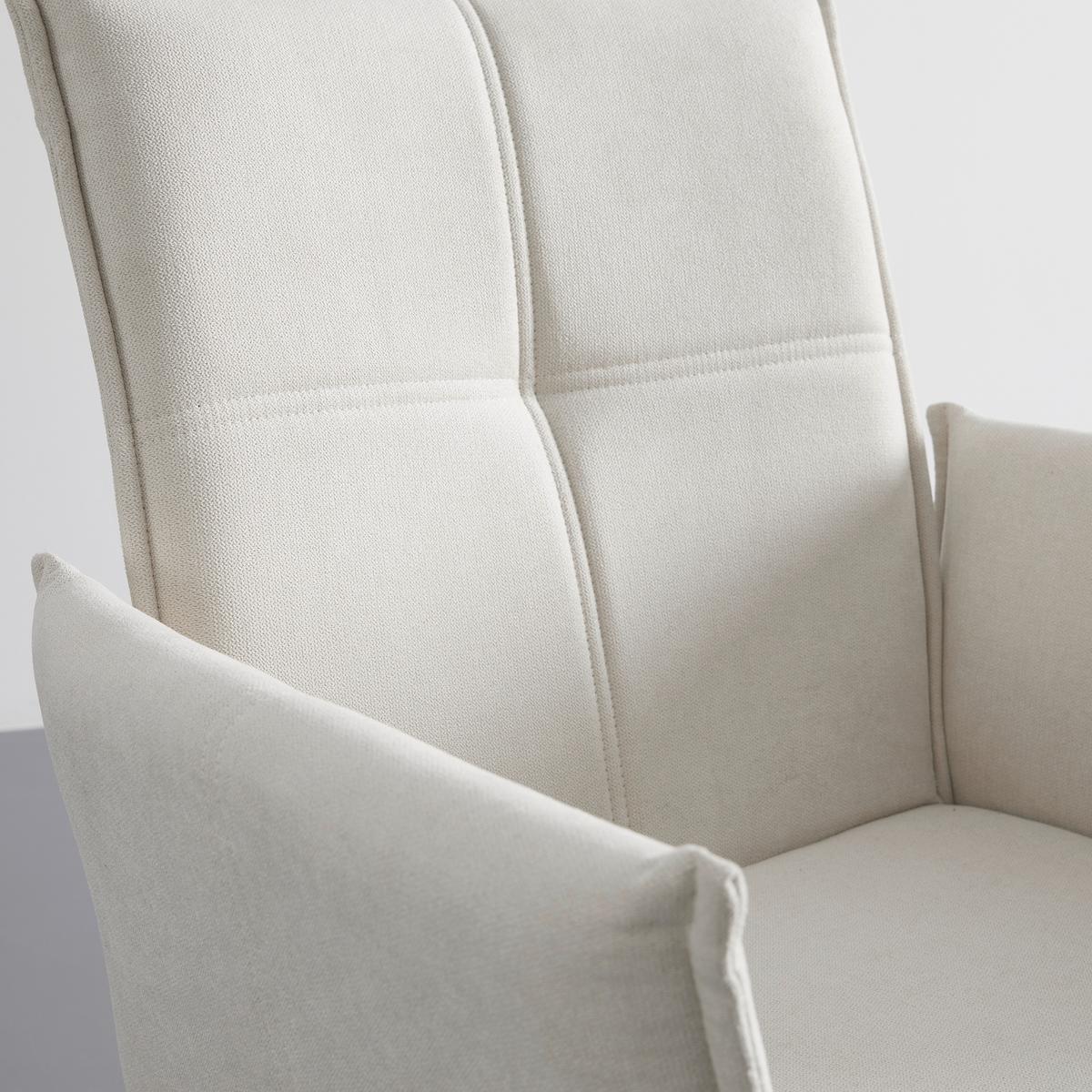 Armlehnstuhl Manila Creme 2-er Set Gepolstert - Creme/Schwarz, MODERN, Holz/Textil (60/90/61cm) - Bessagi Home