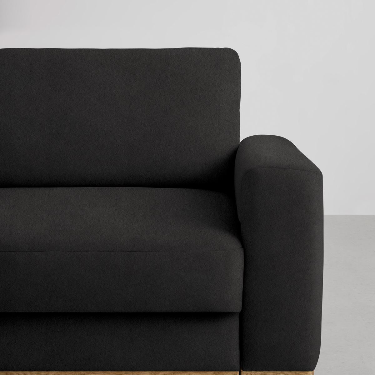 Wohnlandschaft Romeo Dunkelgrau - Dunkelgrau/Schwarz, KONVENTIONELL, Textil/Metall (167/87/234cm) - Zandiara