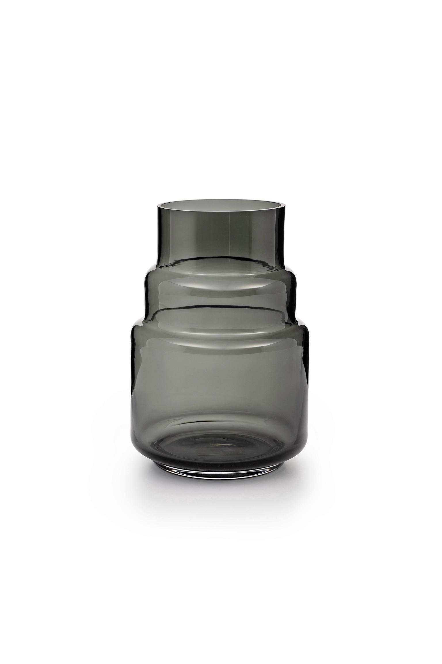 Vase Glimmer Grau - Grau, Basics, Glas (13/19cm) - Markslöjd