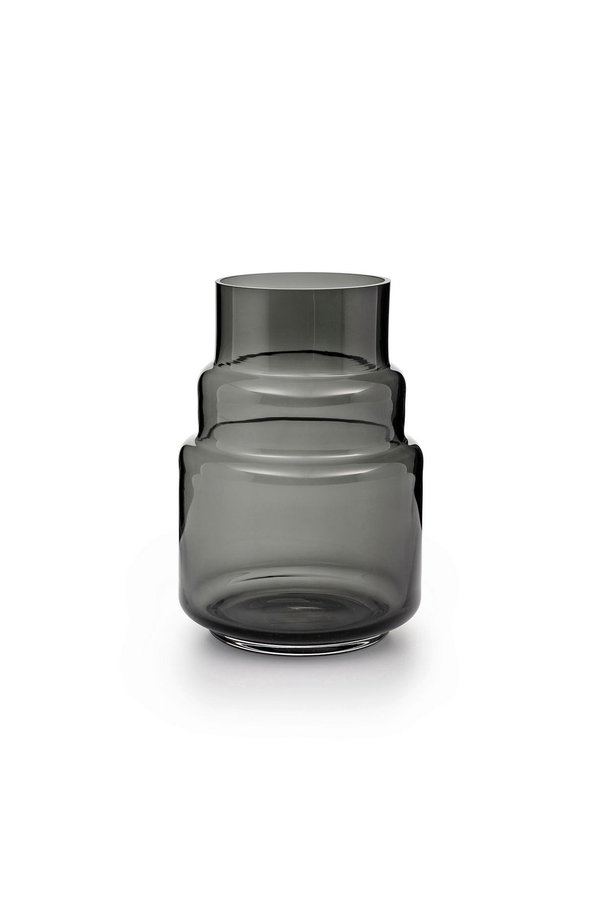 Vase Glimmer Grau - Grau, Basics, Glas (13/19cm) - Markslöjd