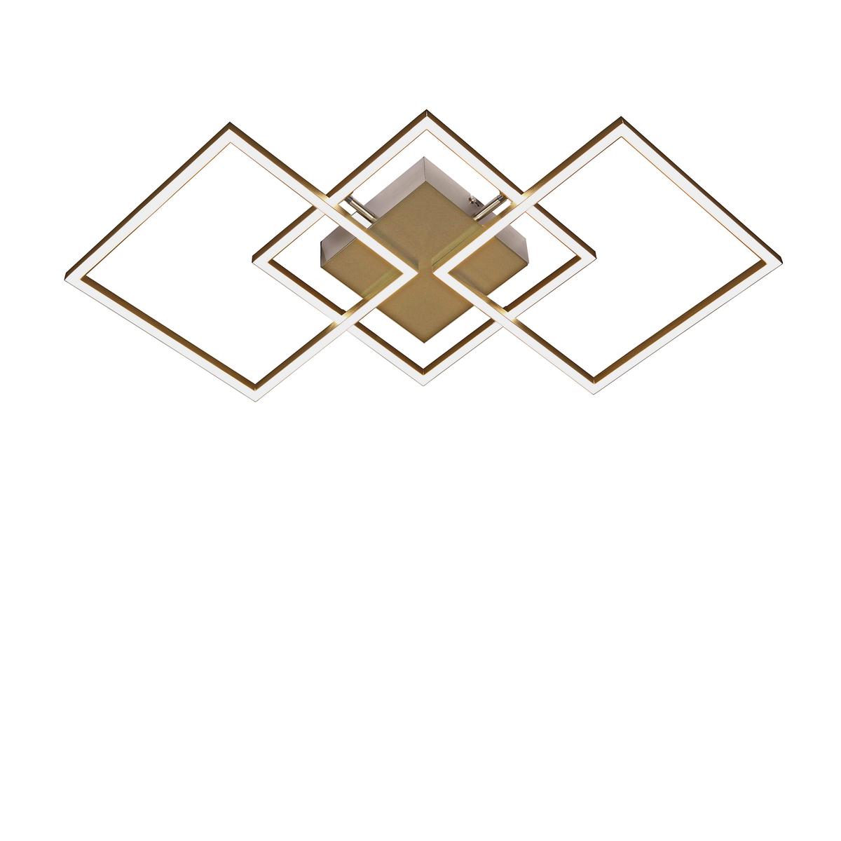 LAMPA SUFITOWA LED GIGA 4 *SBN* - kolor niklowy, Trend, tworzywo sztuczne/metal (75,5/37/6cm) - Novel