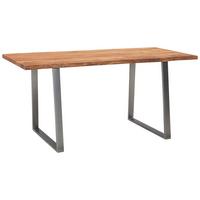 Jedilna Miza Wl7.246 - barve kroma/barve akacije, Moderno, kovina/les (120/60/76cm) - MID.YOU