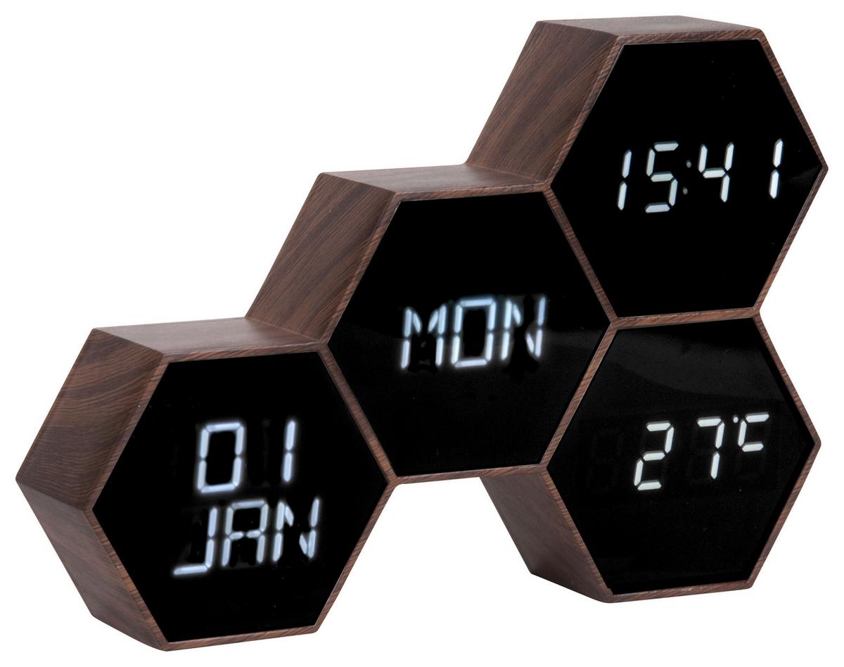 BUDZIK KA5805WD - brązowy, Basics, tworzywo sztuczne (17,5/12/4,5cm) - Karlsson