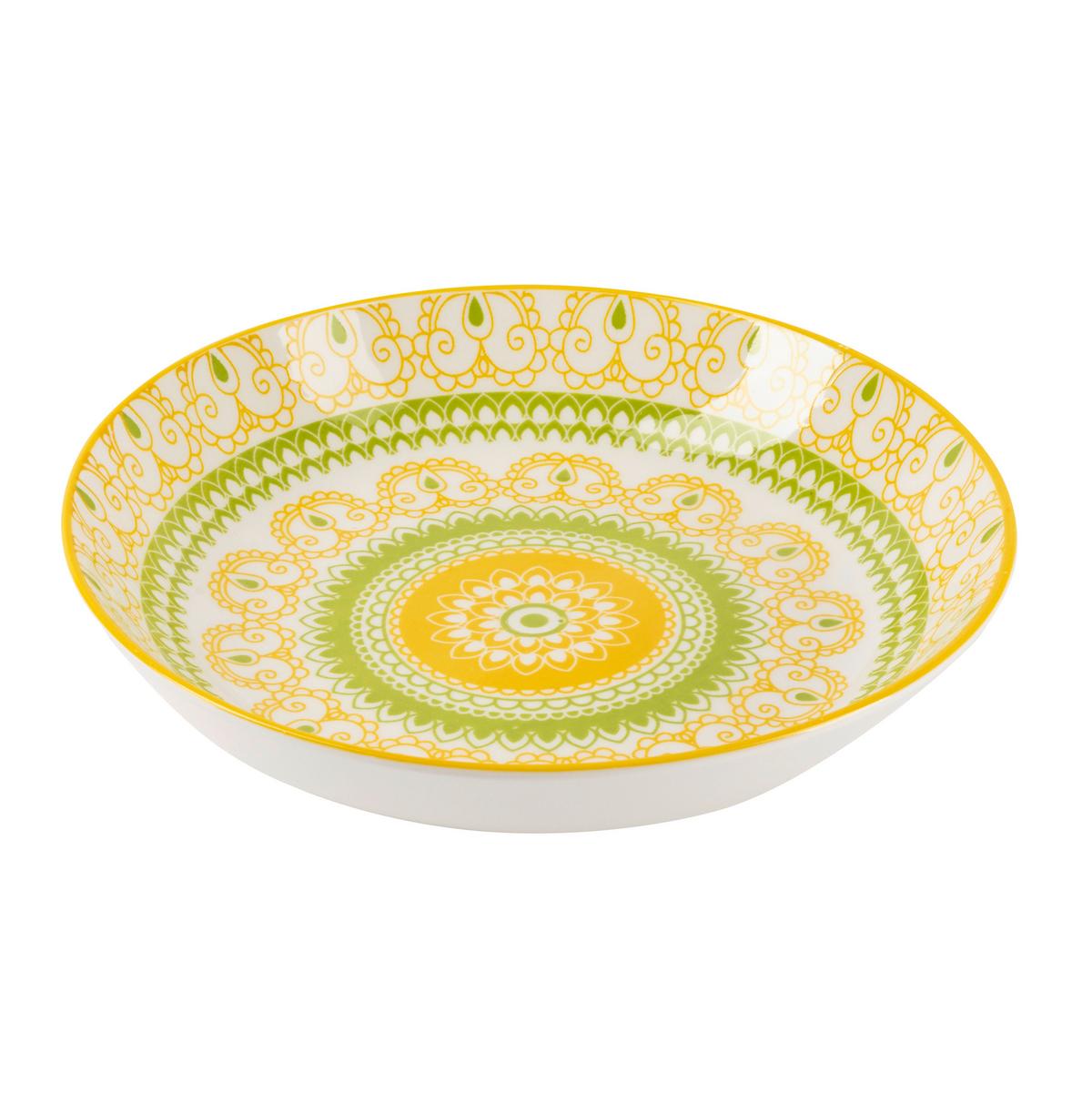 Mélytányér Maja - sárga/zöld, Lifestyle, kerámia (21/4cm) - Mömax