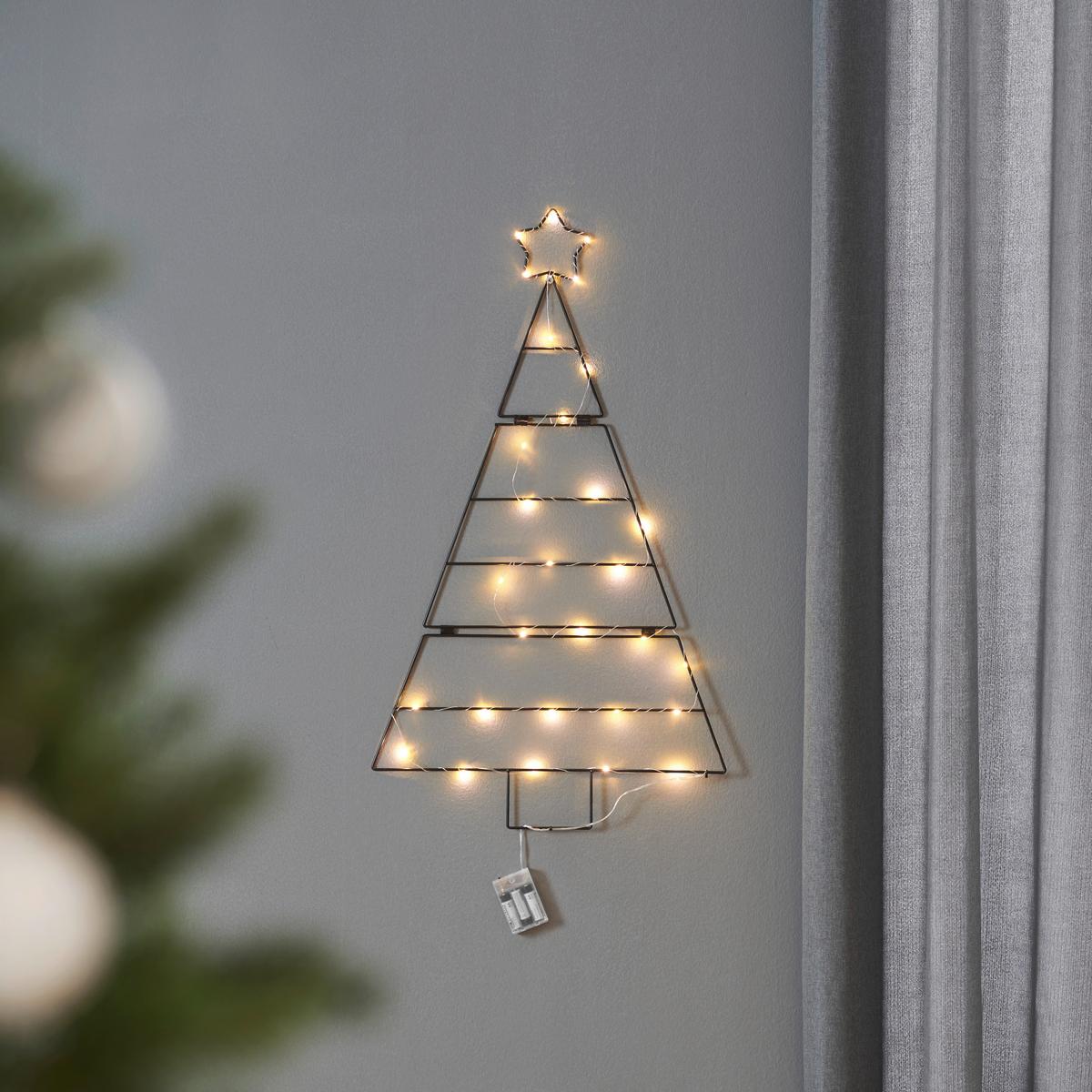 Led-díszlámpa Alain - fekete, Konventionell, fém (48/82cm) - Premium Living