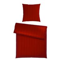 Bettwäsche Xenia Streif XL Rot ca. 155x220cm - Rot, MODERN, Textil (155/220cm) - Premium Living