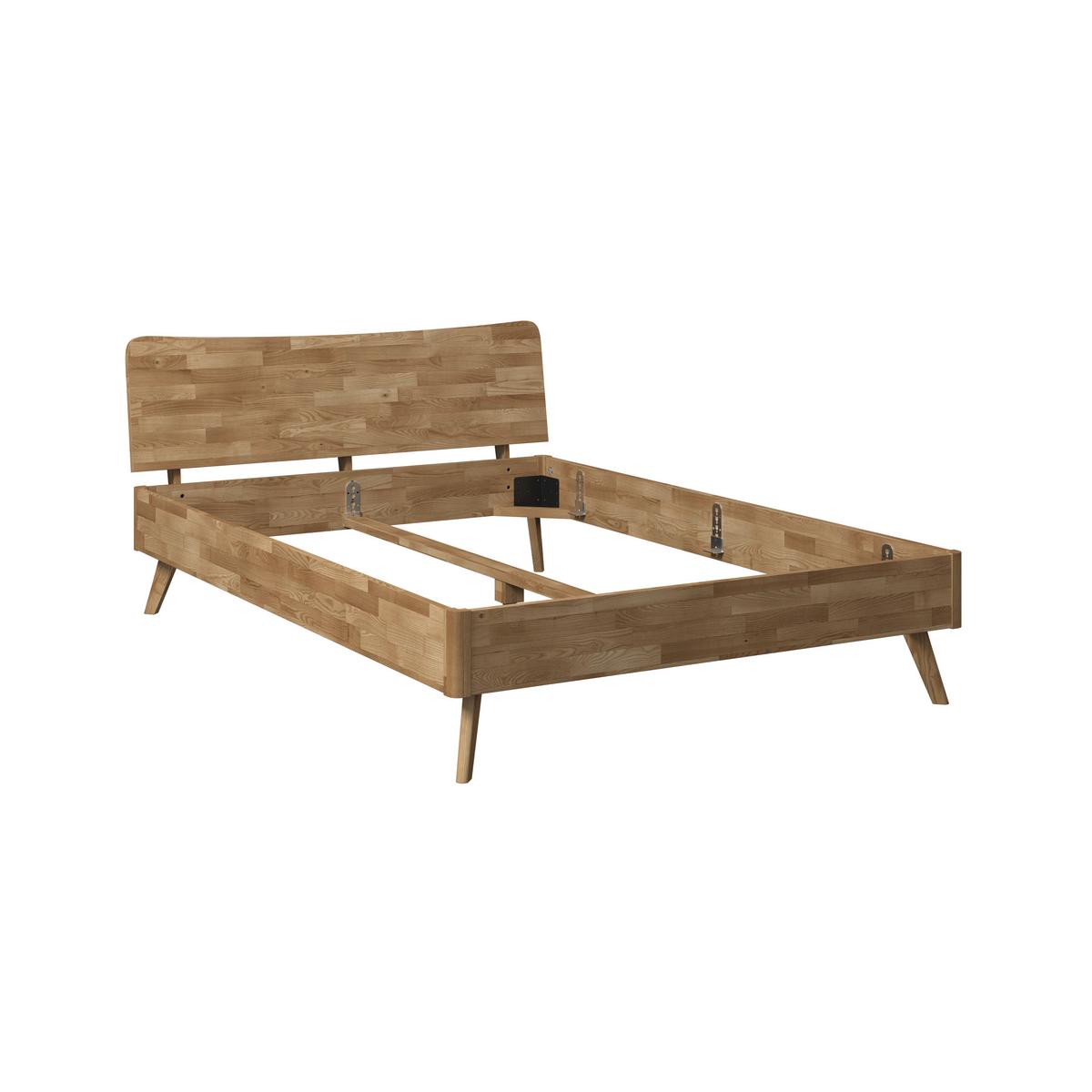 Bett Danzig ca. 140x200 cm Wildeiche Echtholz - Wildeiche, MODERN, Holz (140/200cm) - Bessagi Home