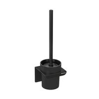 Wc Garnitura S Ščetko Turbo-Loc Lizan - črna, Moderno, kovina/umetna masa (10,5/30,5/10,5cm) - Mömax