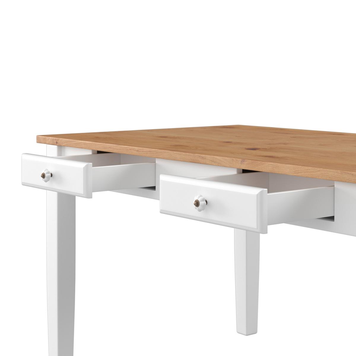 ESSTISCH CAMDEN - Weiss/Kieferfarben, Modern, Holz/Holzwerkstoff (160/79/90cm) - Bessagi Home
