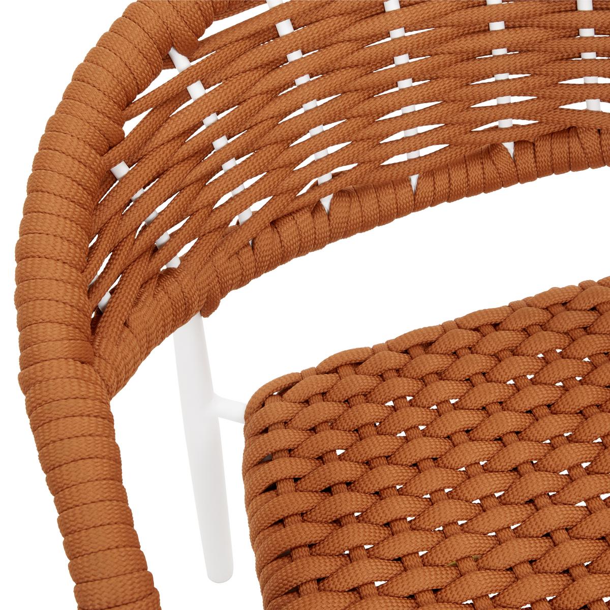 Gartensessel Antonia Orange/ Weiß Aluminium/Textil - Orange/Weiß, MODERN, Textil/Metall (58/76/59cm) - Bessagi Garden