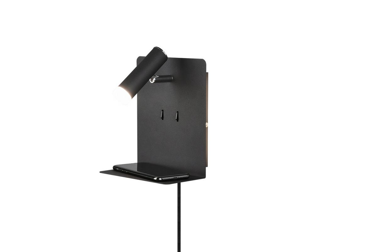 LED-Wandleuchte Element in Schwarz max. 3 Watt - Schwarz, Basics, Metall (20/16/14cm) - Trio Leuchten