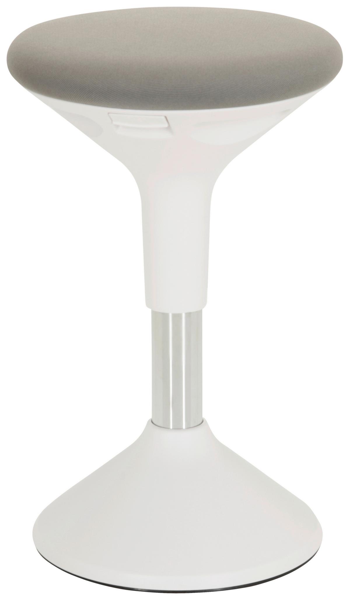 Pisarniški Stolček Balance Sit Ii W, Bela, Siva - siva/bela, Moderno, umetna masa/tekstil (28/43/28cm) - MID.YOU