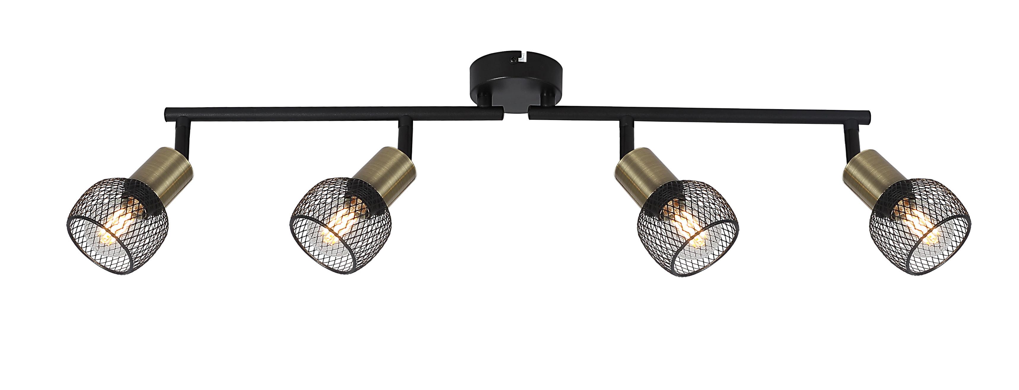 Strahler Fiastra max. 40 Watt - Schwarz, Basics, Metall (60/8/15cm) - Globo