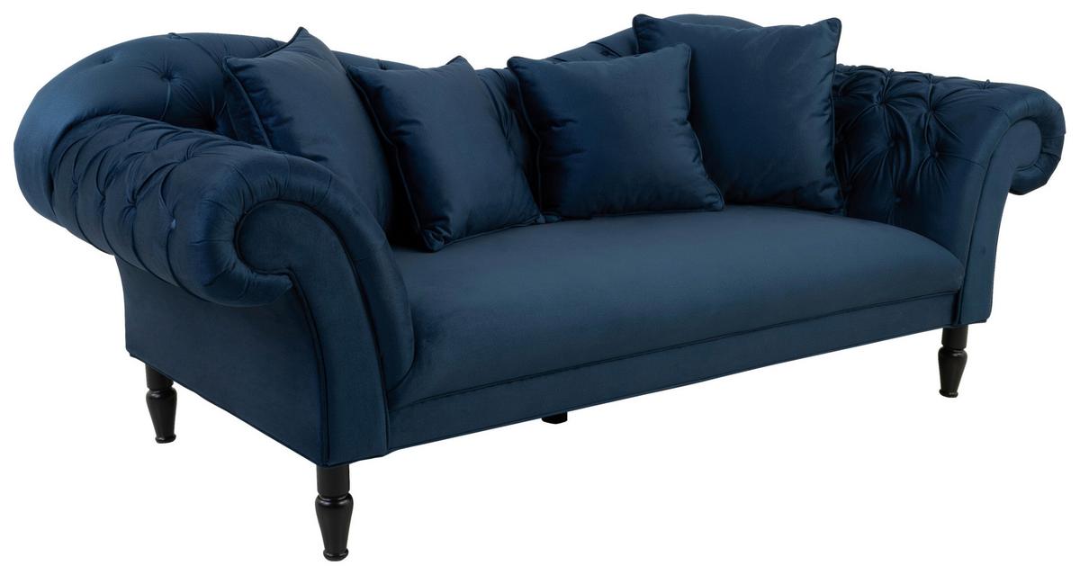 Trosed Cupido - tamno plava/crna, Design, tekstil/drvo (242/91/104cm) - Mömax