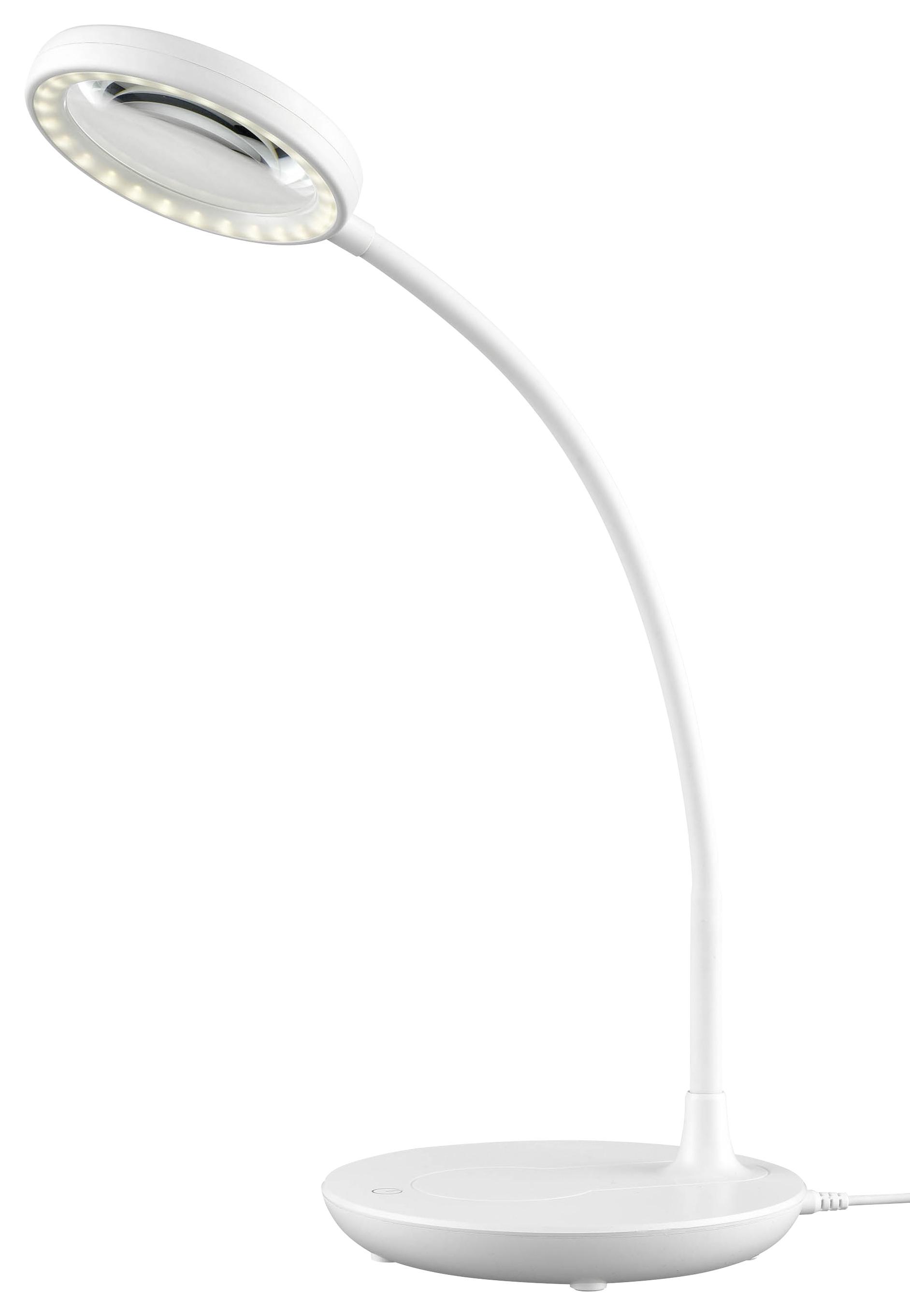 LED-Schreibtischleuchte Lupop max. 5 Watt - Weiß, ROMANTIK / LANDHAUS, Kunststoff (28/52cm) - Modern Living