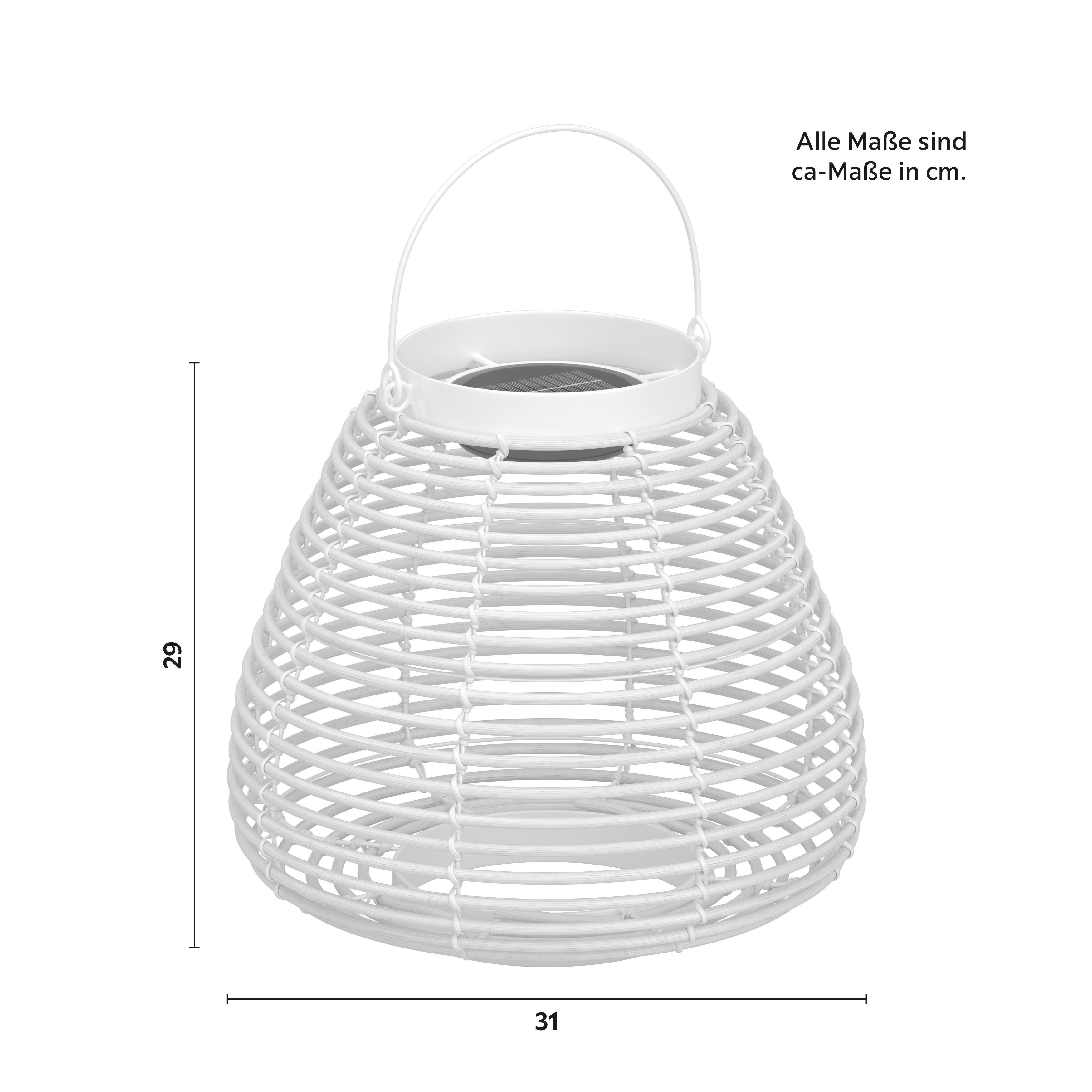 UTOMHUSLAMPA ANINA - vit, Modern, metall/plast (31/29/31cm) - Bessagi Garden