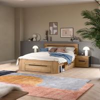 Schlafzimmer CANU 3-teilig Eiche Artisan, Grau - Eiche Artisan/Grau, MODERN, Holzwerkstoff (244/87/205cm) - MID.YOU