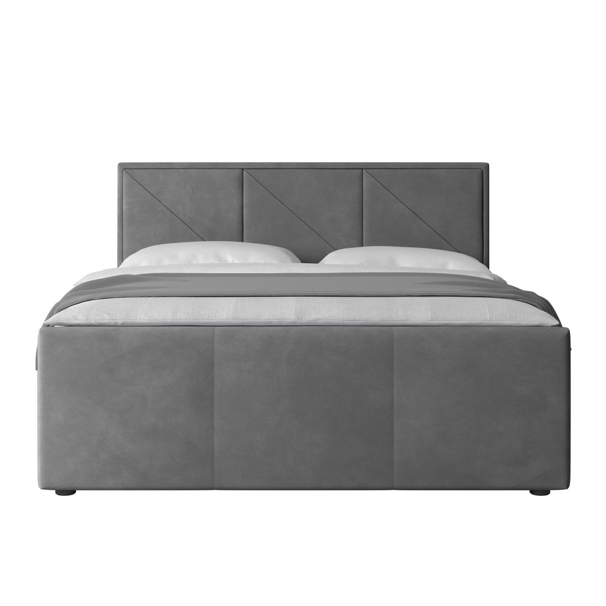 Boxspringbett Bologna ca. 180x200 cm Hellgrau - Hellgrau/Schwarz, MODERN, Holzwerkstoff/Kunststoff (180/200cm) - MID.YOU