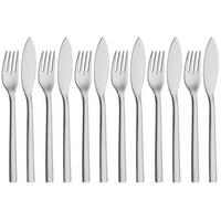 SZTUĆCE DO RYBY 1291506046 WMF - kolor stalowy, Basics, metal (37,6/22,6/2,7cm) - WMF