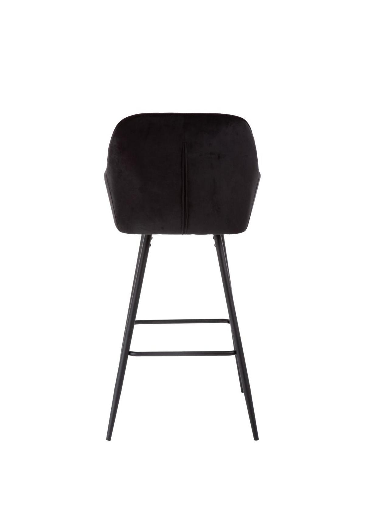 STOŁEK BAROWY TONI -EXKLUSIV- - czarny, Design, metal/tkanina (55/107/53cm) - Carryhome