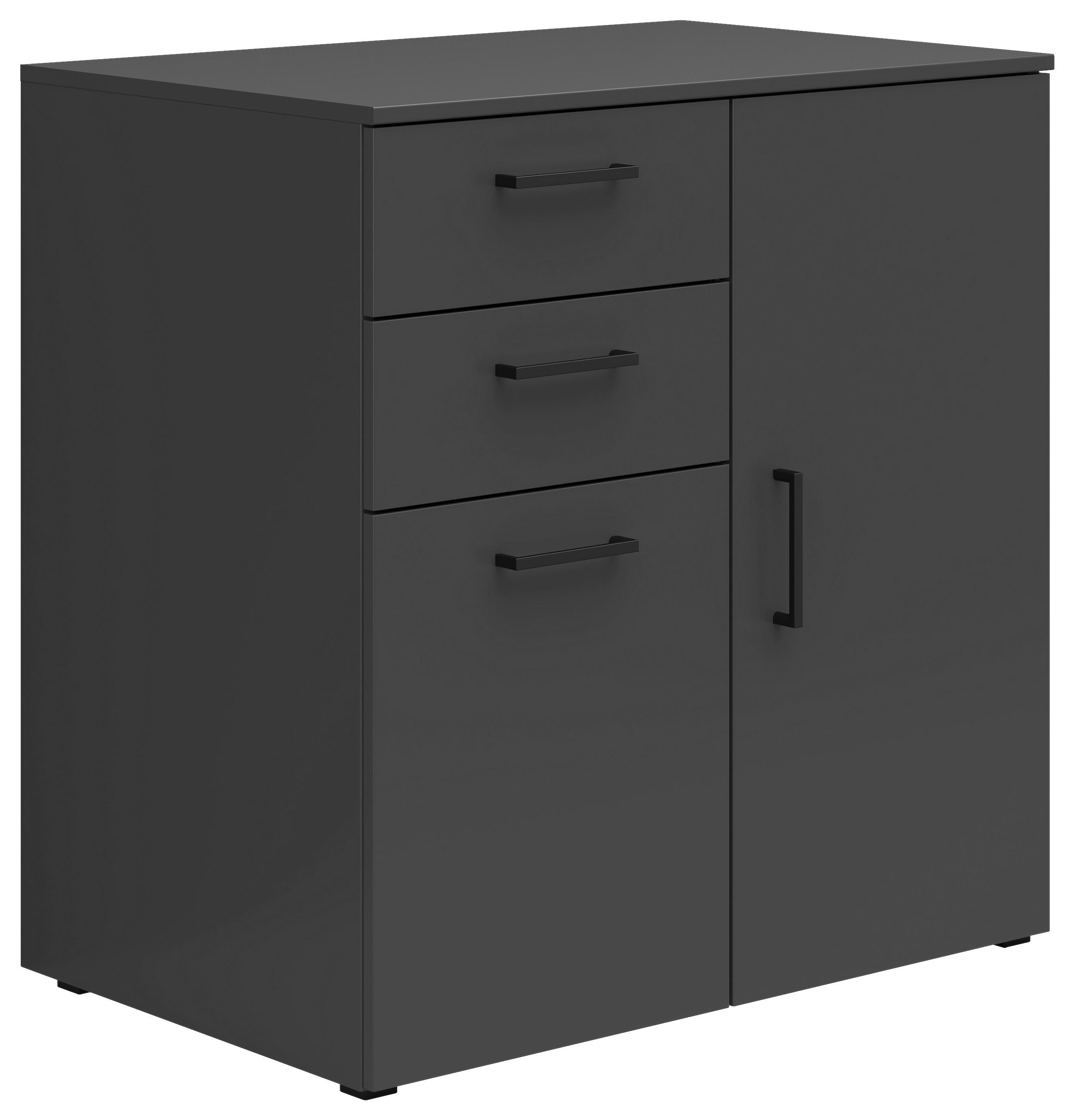 Comodă MULTI - grafit, Modern, material pe bază de lemn (80/83/52cm) - Modern Living