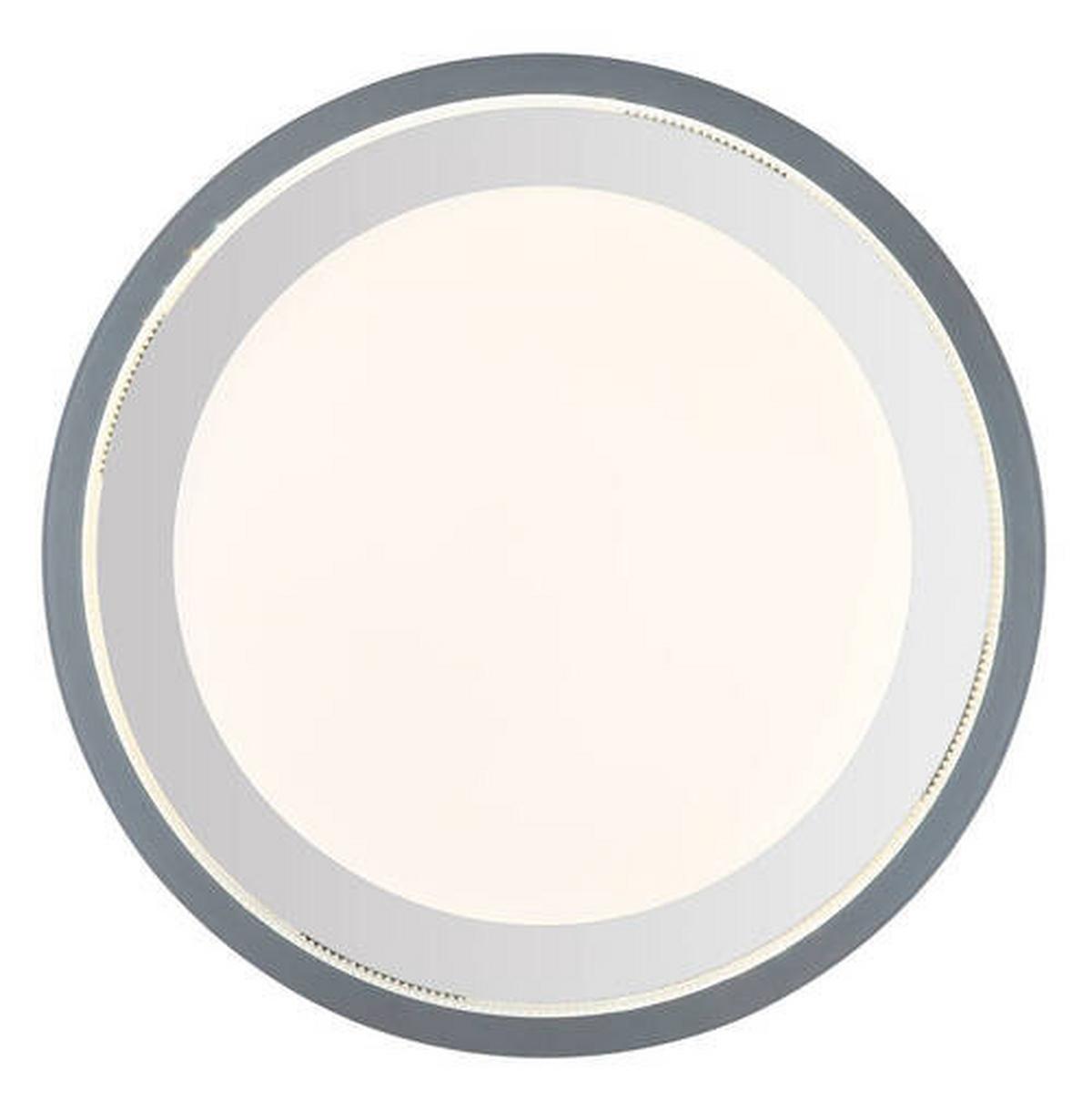 LED-DECKENLEUCHTE 48373-30 - Weiss/Transparent, Konventionell, Kunststoff/Metall (47,8/6,7cm) - Globo