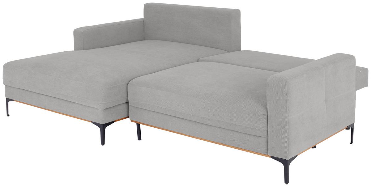 Kutna Garnitura Bergamo - svijetlo siva/crna, Moderno, tekstil/metal (162/238cm) - Mömax