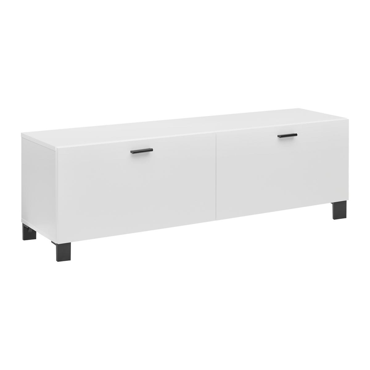TV-Element Lugo Alpinweiß - Schwarz, MODERN, Holzwerkstoff/Kunststoff (135/43,2/36cm) - Mömax