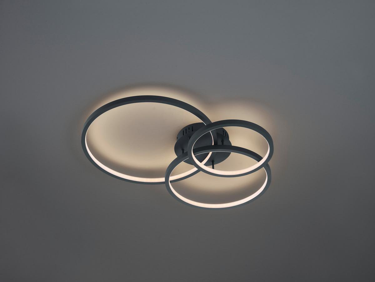 LED-Deckenleuchte Aaron Wiz / Smart in Anthrazit max. 36W - Anthrazit, Design, Metall (79/10,5/64cm) - Trio Leuchten