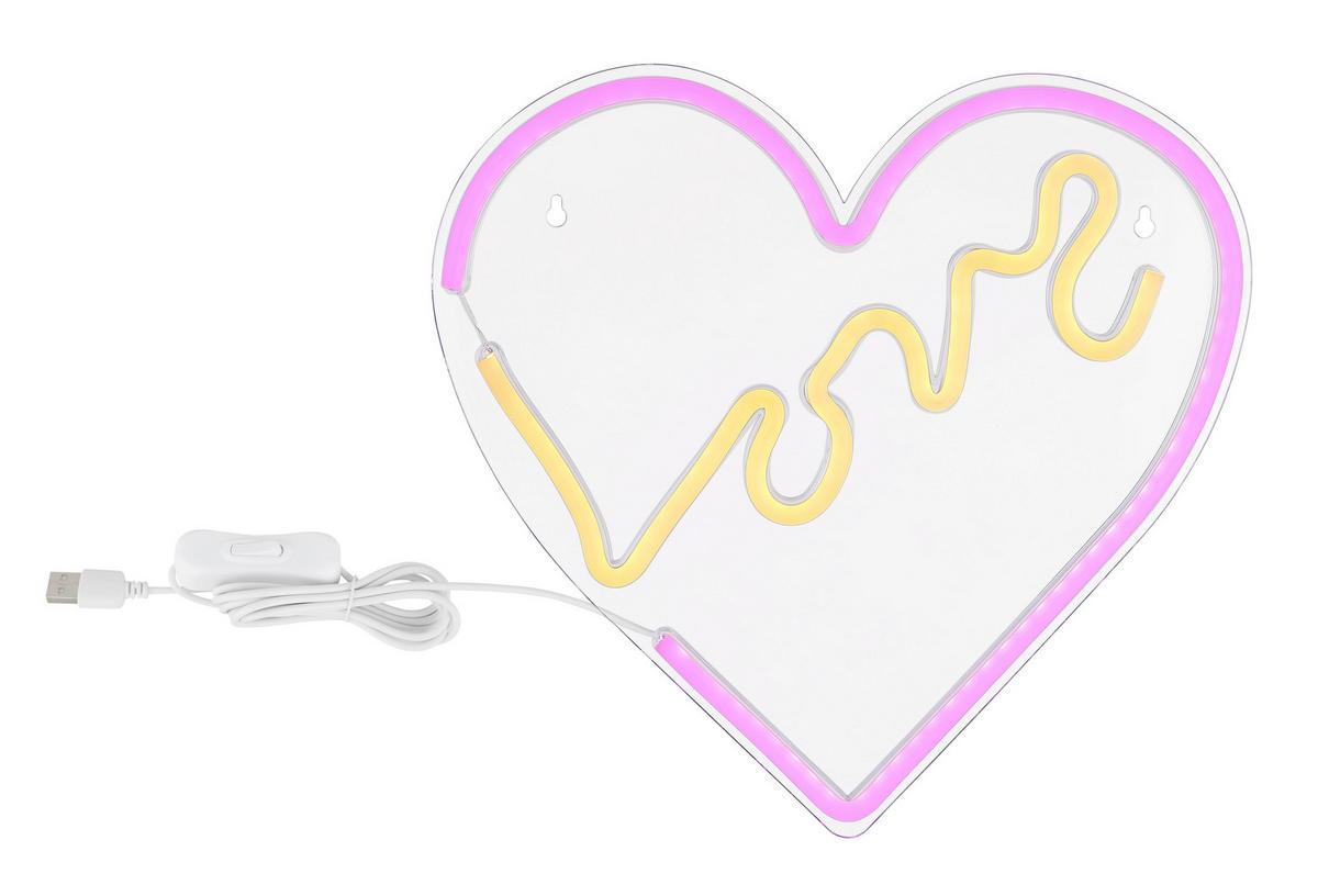 LED-Dekoleuchte Rainy Opal/Weiss max. 3 Watt - Klar/Weiss, Trend, Kunststoff (35/33,5/1,6cm) - Globo