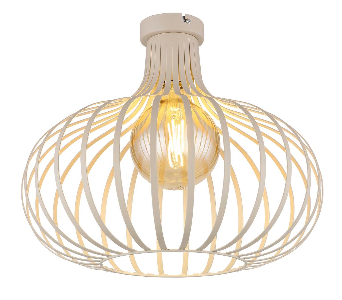 LAMPA SUFITOWA 63370119 MATEO - kremowy/kolor piaskowy, Basics, metal (40/35cm) - Globo