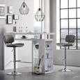 Barhocker in Schlamm/chrom - Chromfarben/Schlammfarben, MODERN, Textil/Metall (45,50/88-109/47cm) - Modern Living