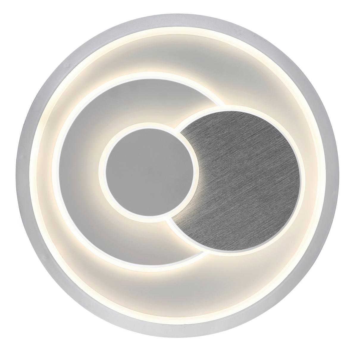 Led Mennyezeti Lámpa 48469 Ruiz I - ezüstszínű/fehér, Design, műanyag/fém (48/5,7cm) - Globo