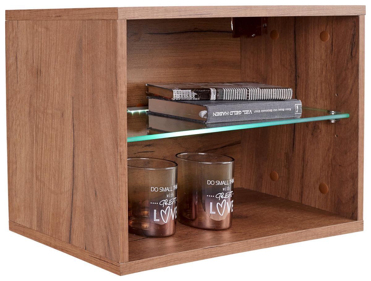 Element suspendat Avensis New - culoare lemn stejar, Konventionell, sticlă/material pe bază de lemn (56/34/25cm) - Luca Bessoni