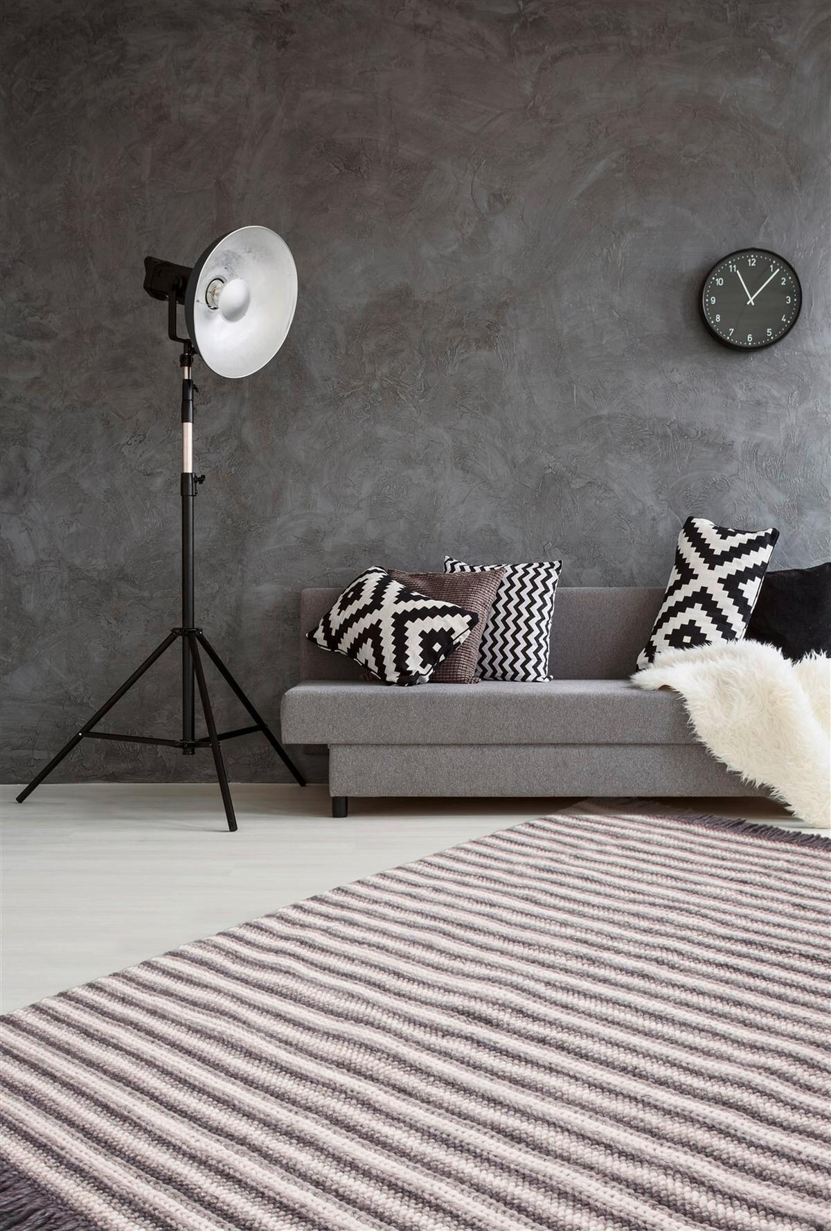 WEBTEPPICH NATURA 310 NAT/ANTHR 200X290 - Anthrazit/Naturfarben, Basics, Textil (200/290cm) - Kayoom