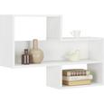 Wandregal in Weiß/Eichefarben - Eichefarben/Weiß, Holz (80/55/20cm) - MÖMAX modern living