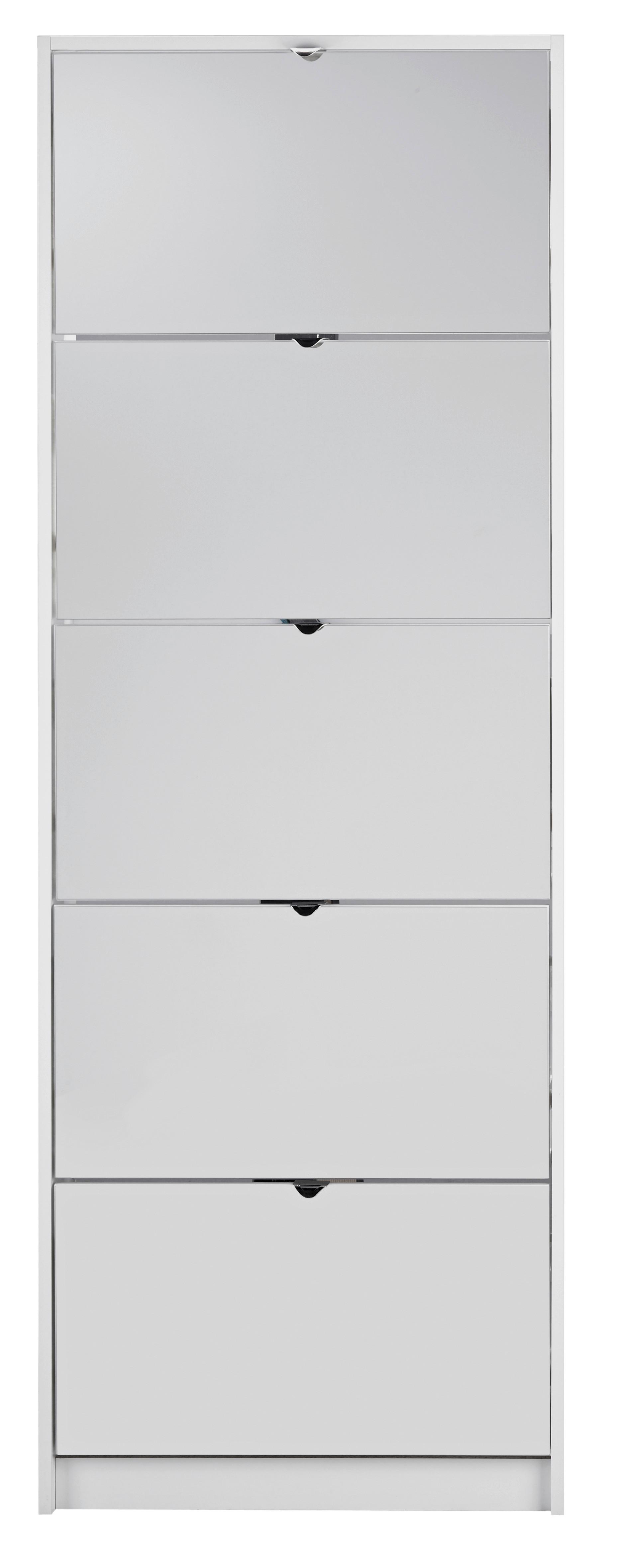 Schuhkipper in Weiß - Weiß, KONVENTIONELL, Holzwerkstoff (60/168/16cm) - Mömax