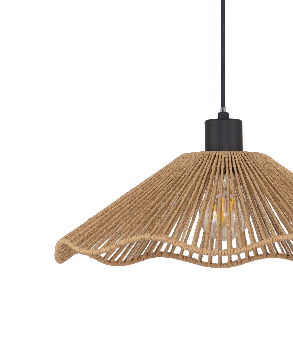 LAMPA WISZĄCA DOROTHEE - kolor naturalny/czarny, Design, metal/papier (40/120cm) - Collet's Monde