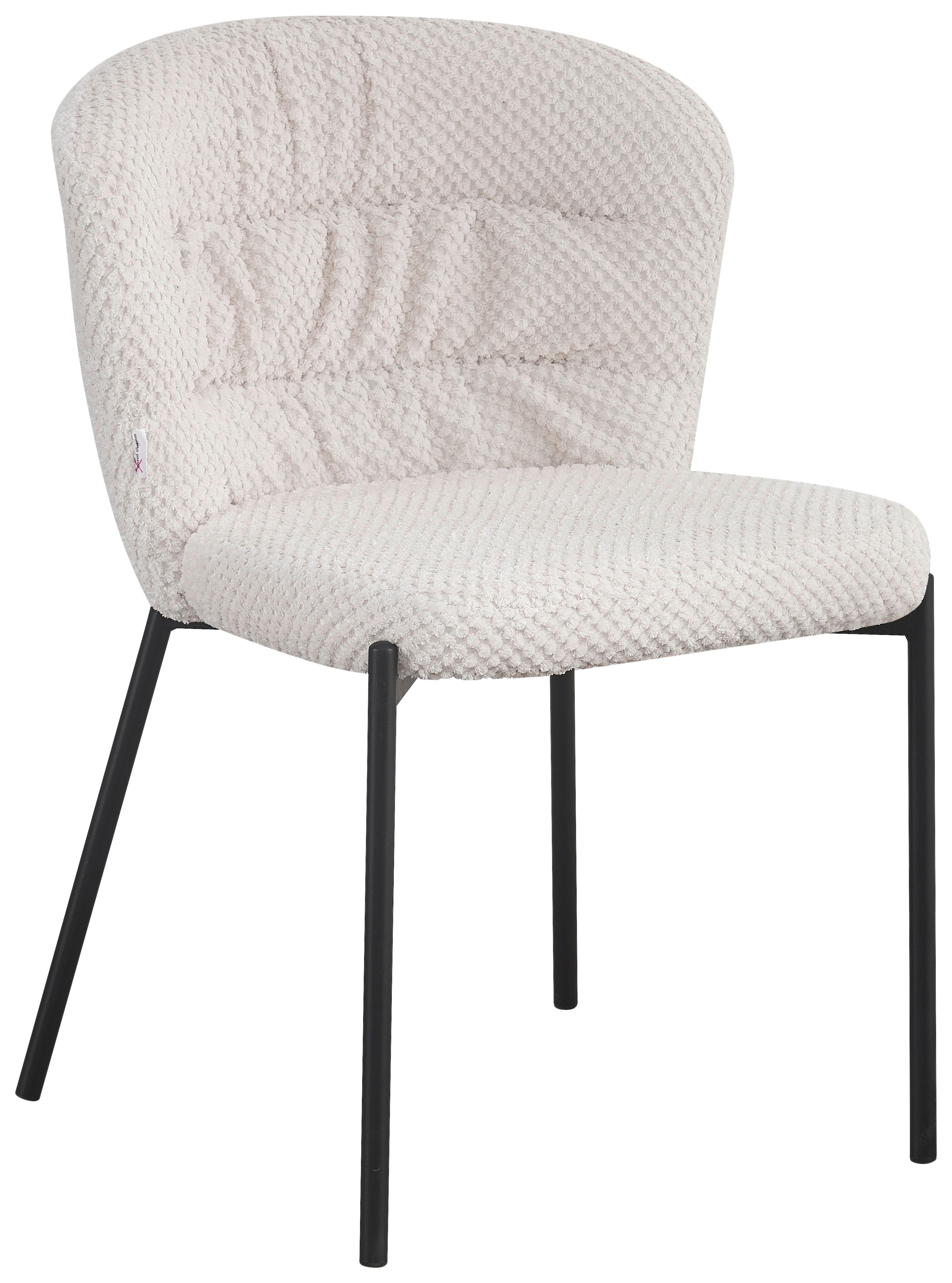 Stuhl Emily Beige - Beige/Schwarz, LIFESTYLE, Holz/Textil (55/79/59cm) - Mömax