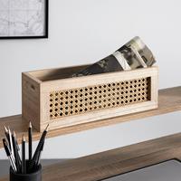 Aufbewahrungsbox Denis Hellbraun Holz - Naturfarben, MODERN, Holz/Holzwerkstoff (36/12/13cm) - Bessagi Home