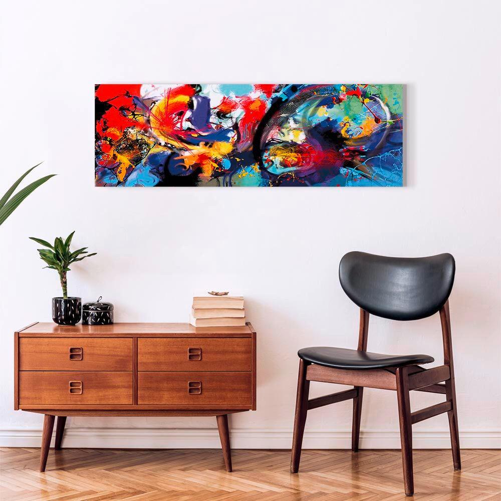 Slika Na Platnu Colorful Immersion - večbarvno, Basics, tekstil/les (150/50/1,2cm) - artgeist