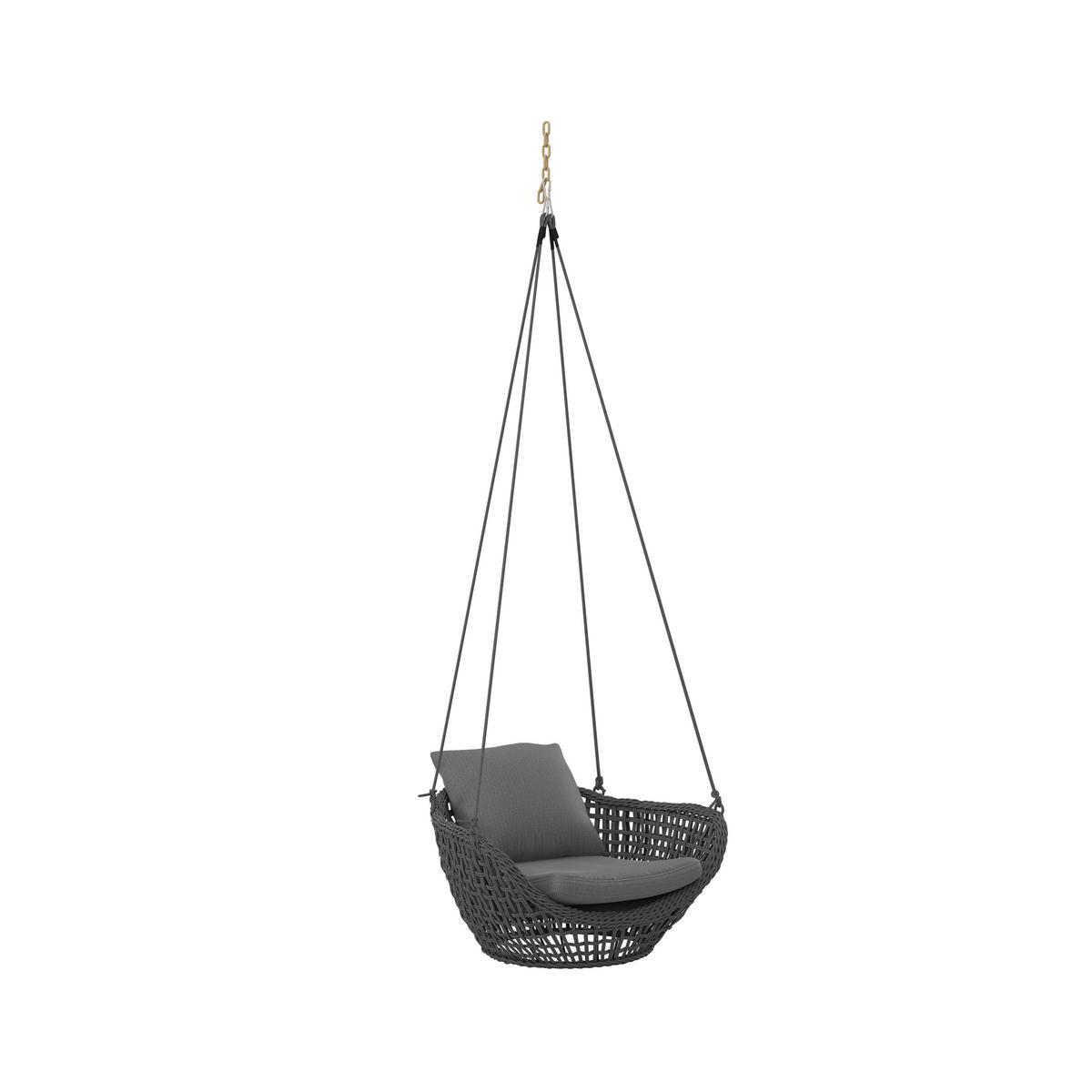 Viseči Stol Elodie, Temno Siva - temno siva, Moderno, kovina/umetna masa (83/73/48cm) - Bessagi Garden