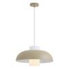 SUSPENSION LOWE - couleur sable, MODERN, métal/verre (38/38/120cm)