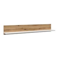 Zidna Polica Calabria - bijela/boje hrasta, Trend, drvni materijal (160/24/21,6cm) - Modern Living