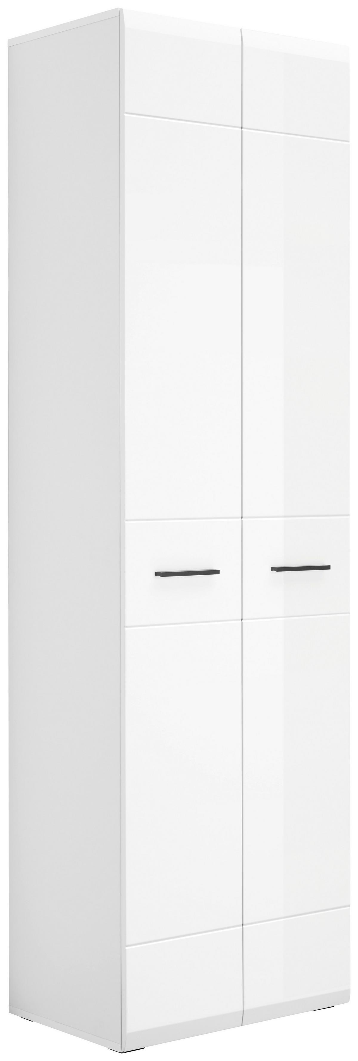 Garderobna Omara Avanti, Bela - bela/visoki sijaj, Basics, umetna masa/leseni material (60/206,2/41,6cm) - Hom`in