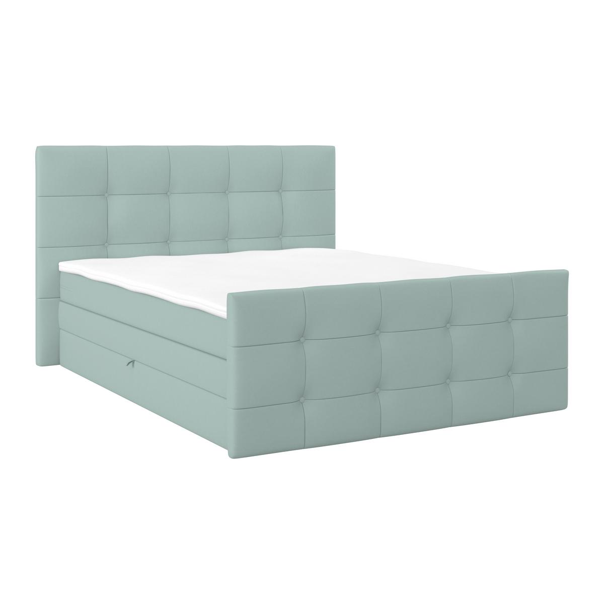 Boxspring Krevet Josie C - crna/boje žada, Moderno, drvni materijal/drvo (160/200cm) - Based