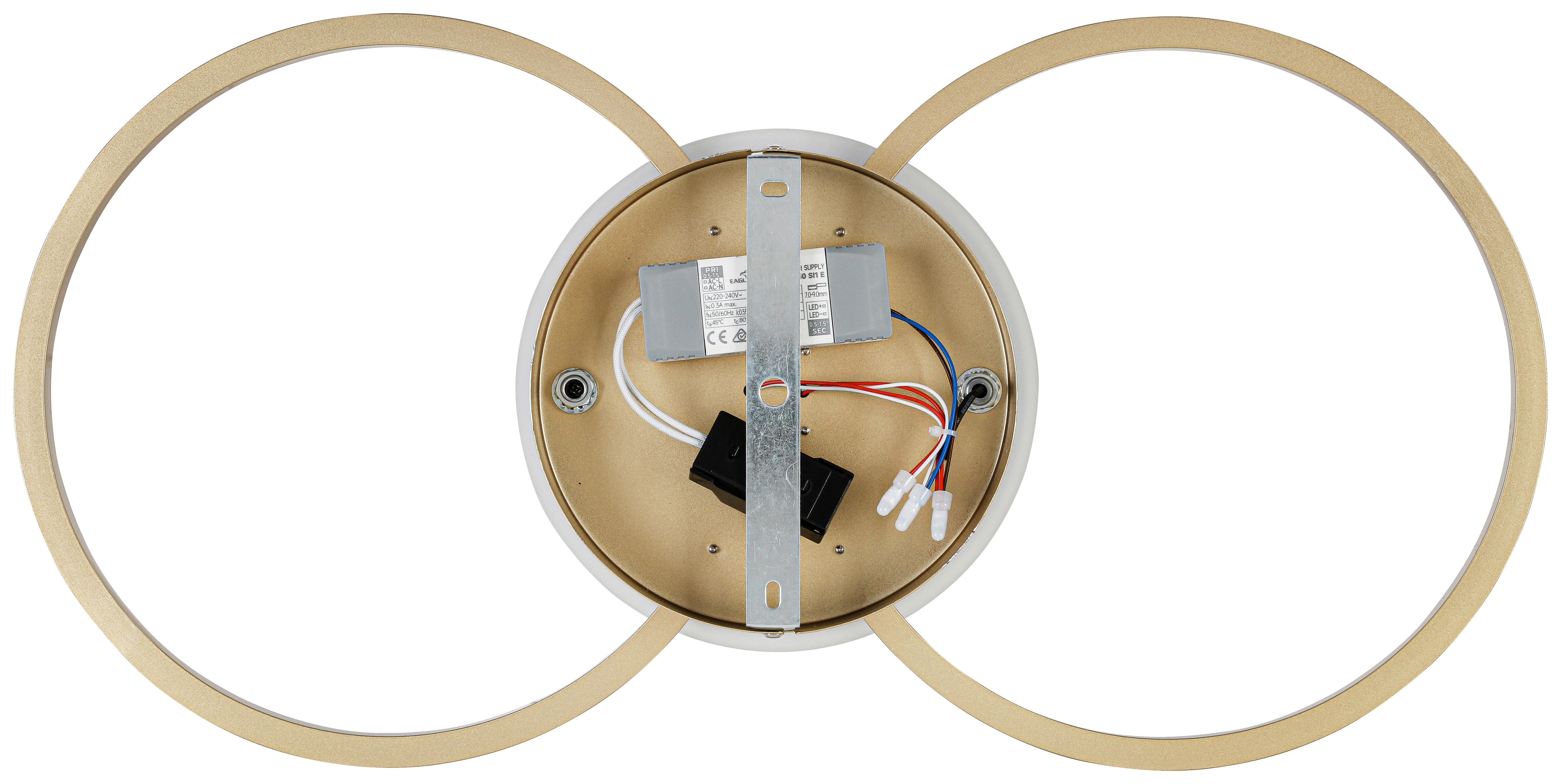 LED-TAKLAMPA ALEXANDER - kromfärg/cappuccino, Modern, metall/plast (57,5/28,5/6cm) - Mömax