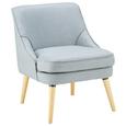 Sessel in Hellblau - Naturfarben/Hellblau, KONVENTIONELL, Holz/Textil (64/73/56cm) - MODERN LIVING