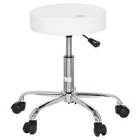 Bürohocker Operator II Chromfarben/Weiß - Chromfarben/Weiß, MODERN, Kunststoff/Textil (57/45/57cm) - MID.YOU