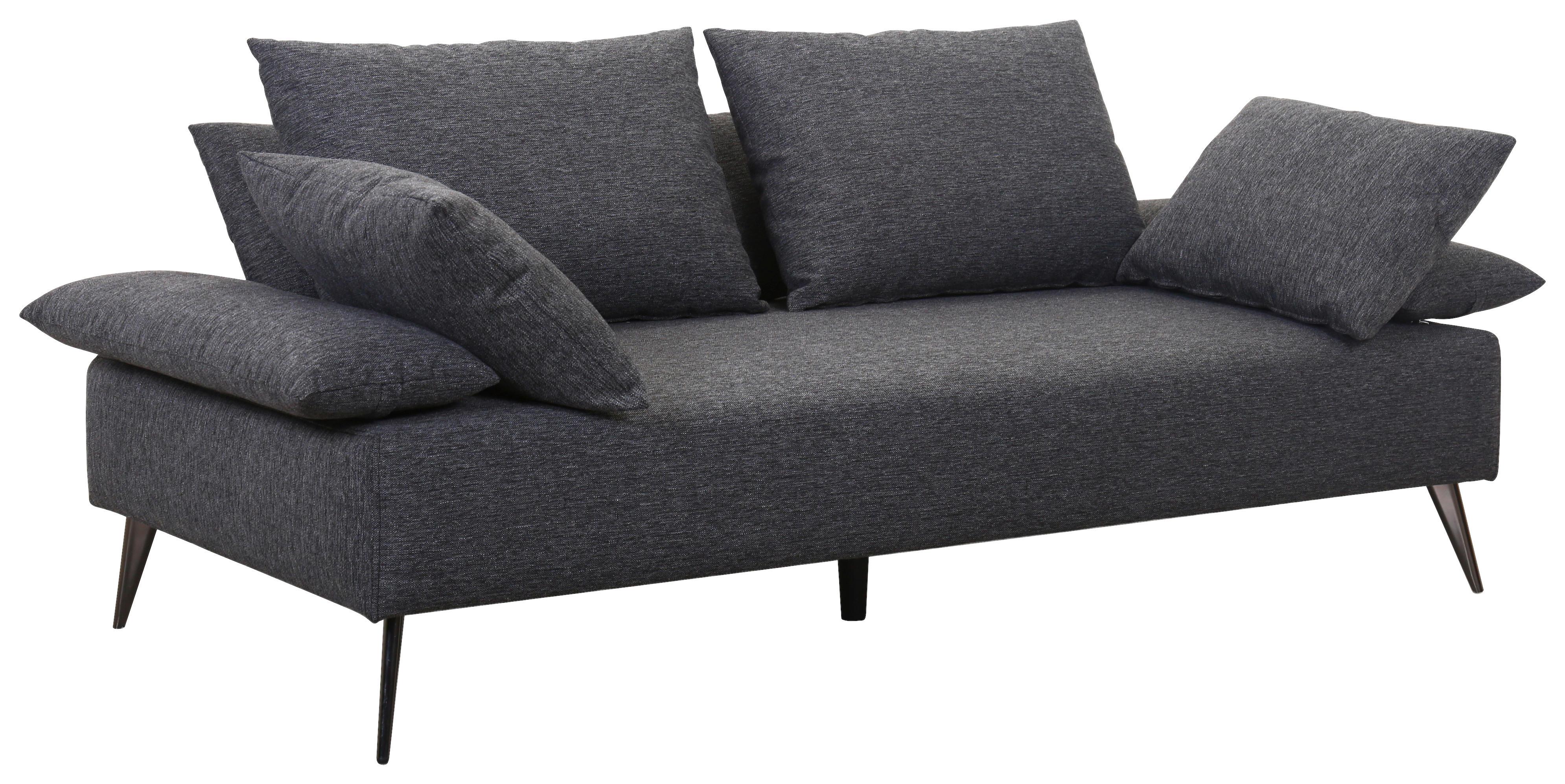 Zofa S Posteljno Funkcijo Genf, Siva - temno siva/črna, Design, kovina/tekstil (207/85/90cm) - Modern Living
